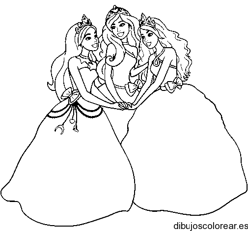 Dibujo De Princesas Uniendo Las Manos