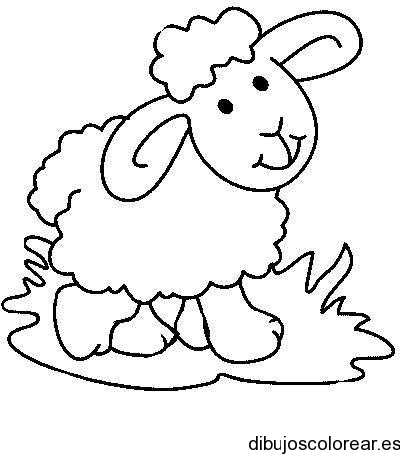 Dibujo de una oveja sonriendo