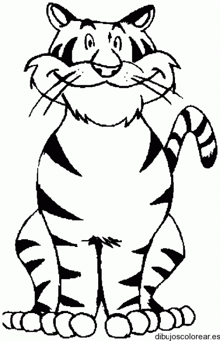 Dibujo de un sonriente tigre