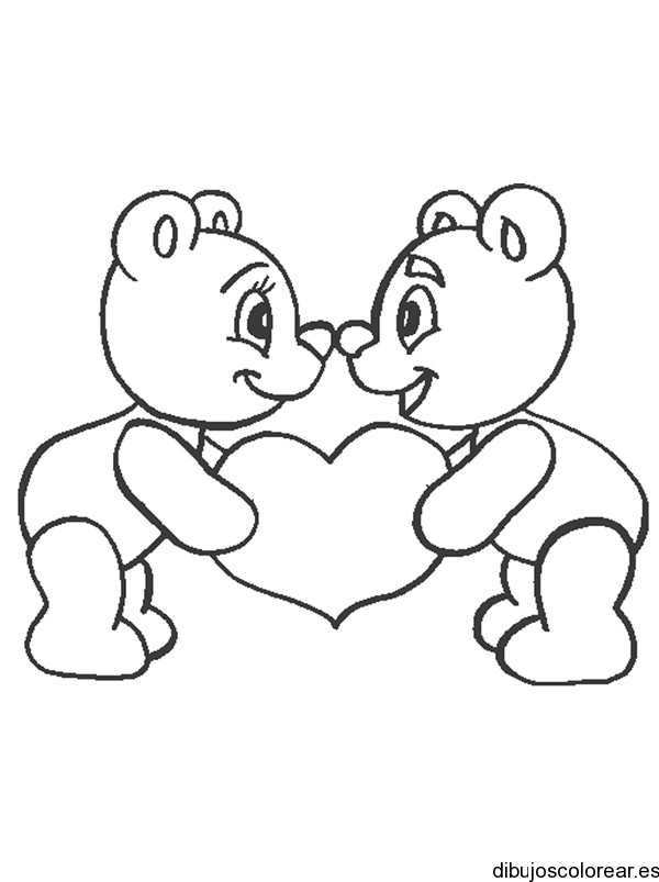 osos de amor. Dibujo de osos enamorados