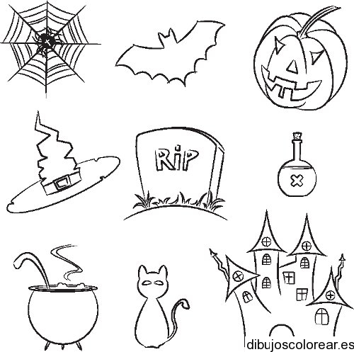 Dibujo De Objetos Para Halloween