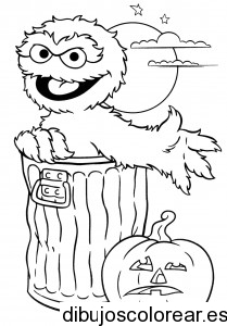 dibujos-para-colorear-de-halloween-Sesame-Street-Oscar-Halloween-coloring1-209x300