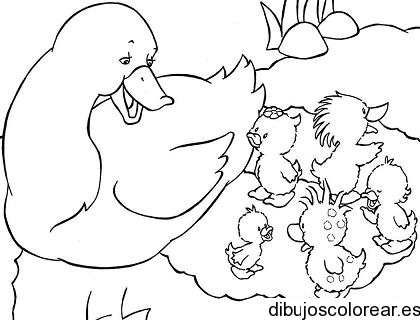 Dibujo De Una Familia De Patos