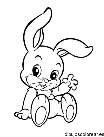 Dibujo de un conejo sentado