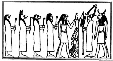 dioses egipcios para colorear