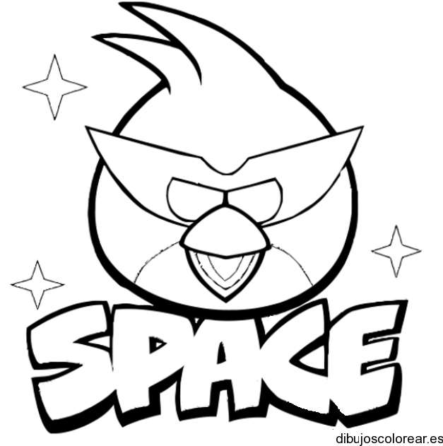 Dibujo de Angry Birds Space | Dibujos para Colorear
