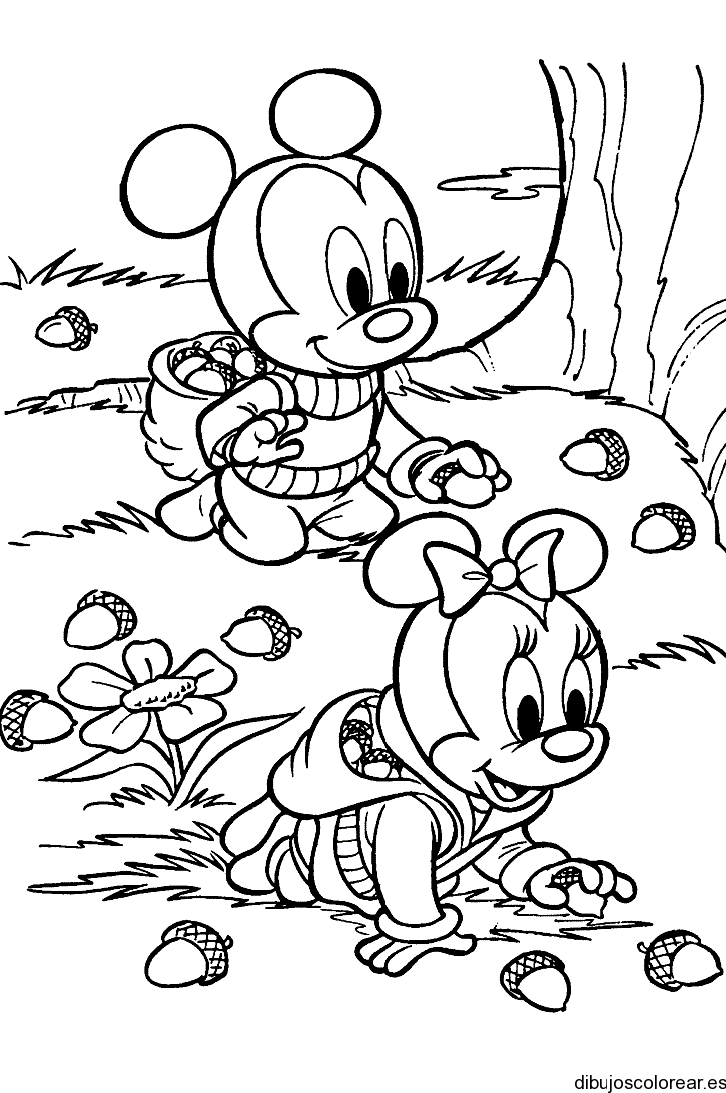 Dibujo De Mickey Minnie Bebes