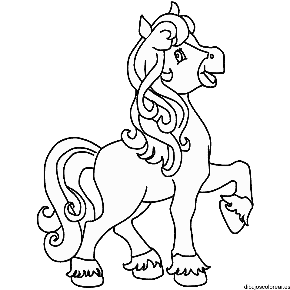 Dibujo de un pequeño pony trotando