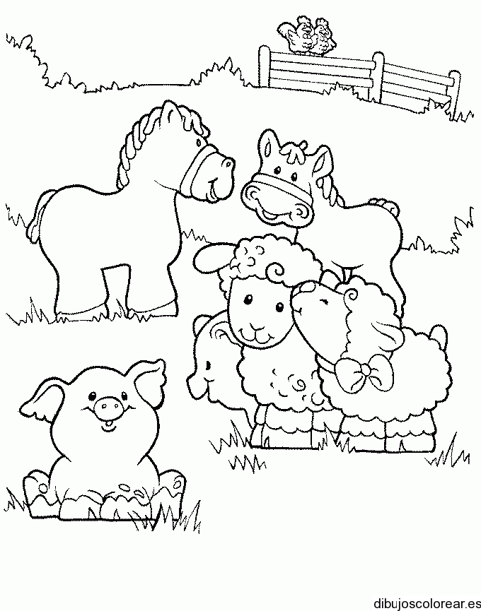 Dibujo de los animales de la granja