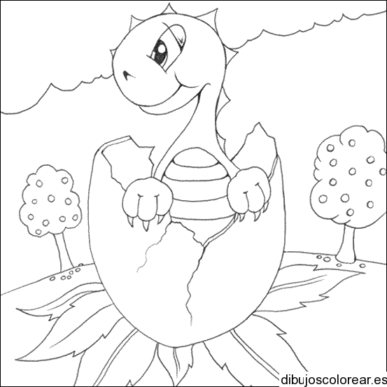 Dibujo de un bebe dinosaurio