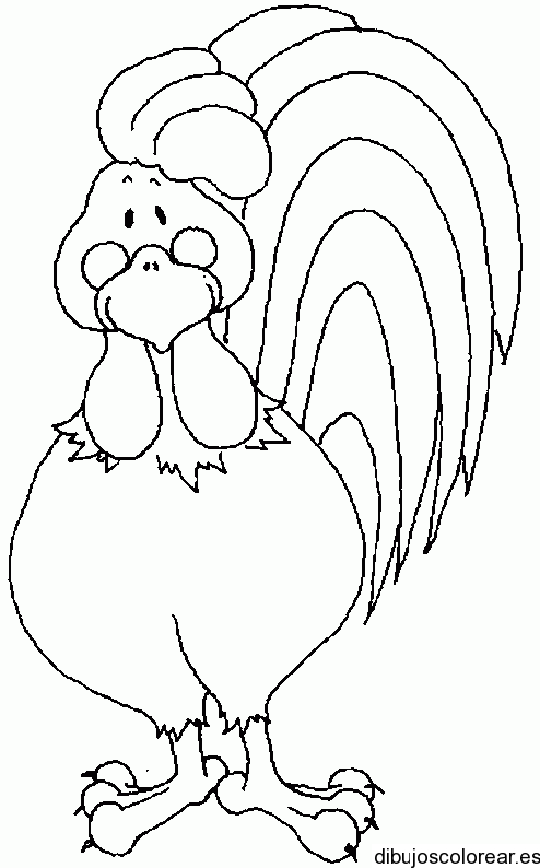Dibujo de un gallo con gafas
