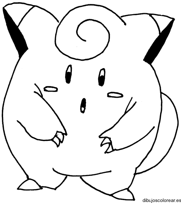 Dibujo de un pokemon asustado