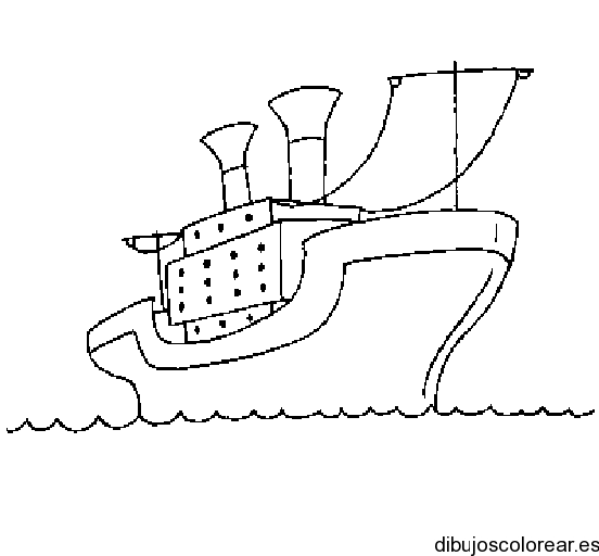 Dibujo de un barco crucero