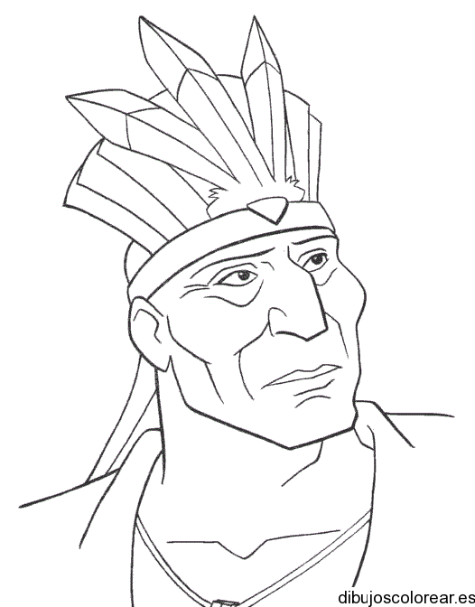 Dibujo de un jefe indio
