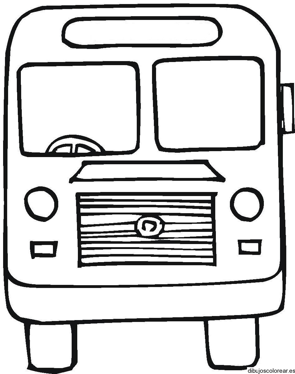 Dibujo de un bus escolar de frente