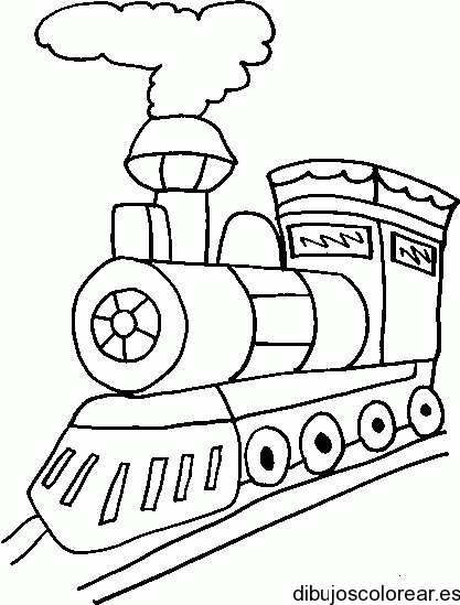 Dibujo de una locomotora en