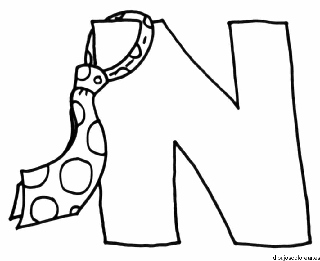 Dibujo de la letra N y una corbata