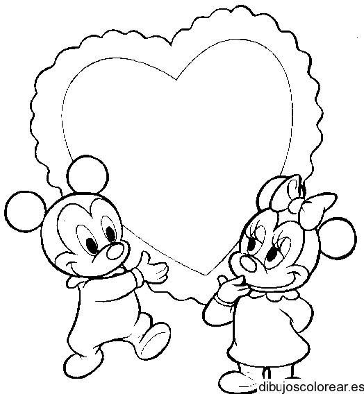 Triazs Enamorados Dibujos De Mickey Mouse Y Minnie 3159