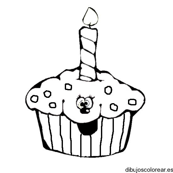 Dibujo de un pastel de cumpleaños