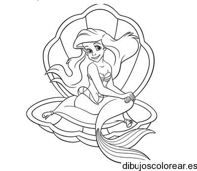 Dibujo de Ariel sobre el trono