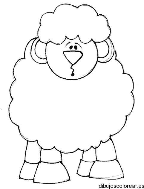 Dibujo de una oveja triste