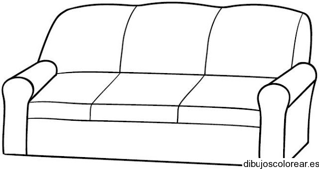 Dibujo de un sofá grande