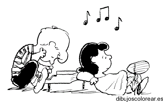  Dibujo de Lucy y Charlie Brown