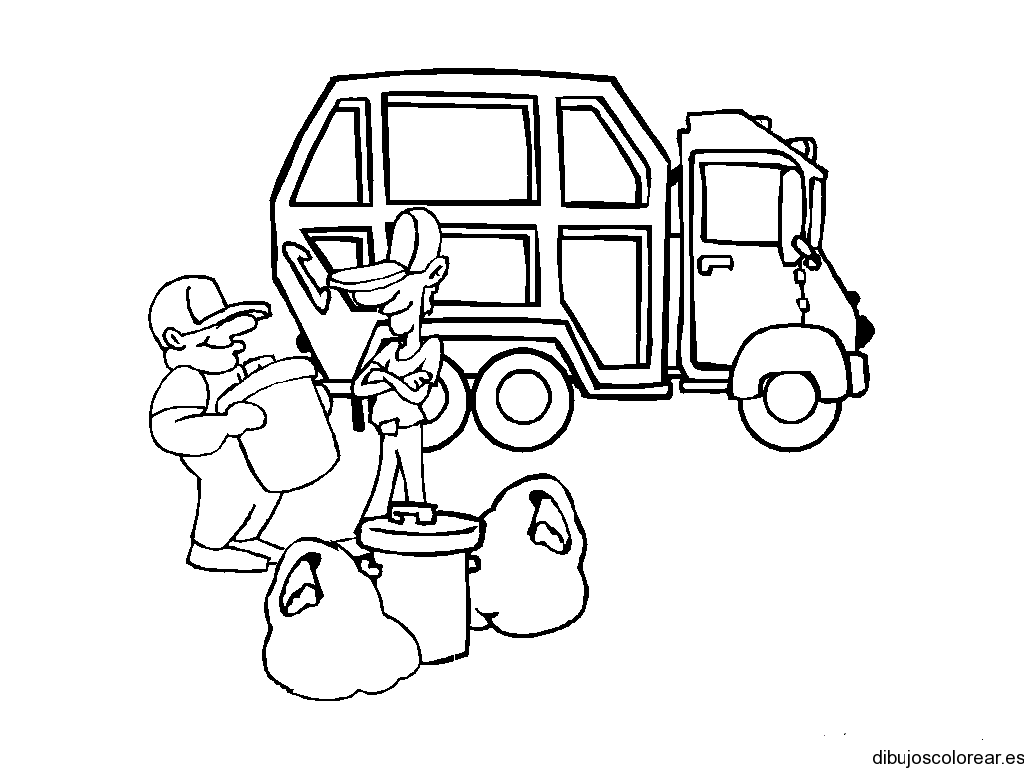 Dibujo De Un Camion Recolector De Basura