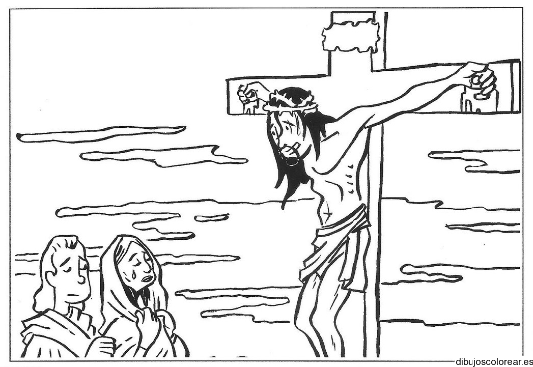 Dibujo de Cristo en la cruz