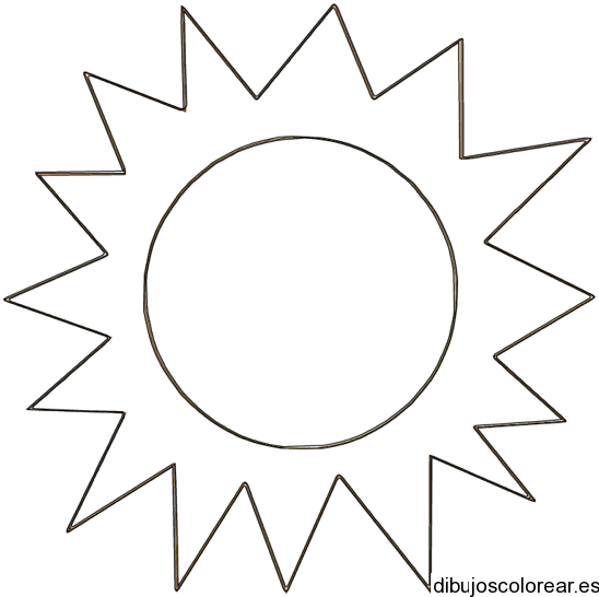 Dibujo de un gran sol