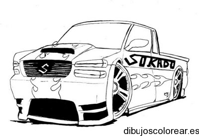 Dibujo de un coche de competencia