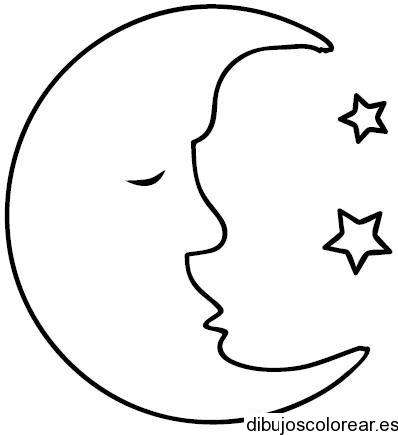 Dibujo De La Luna Durmiendo Sobre Una Nube