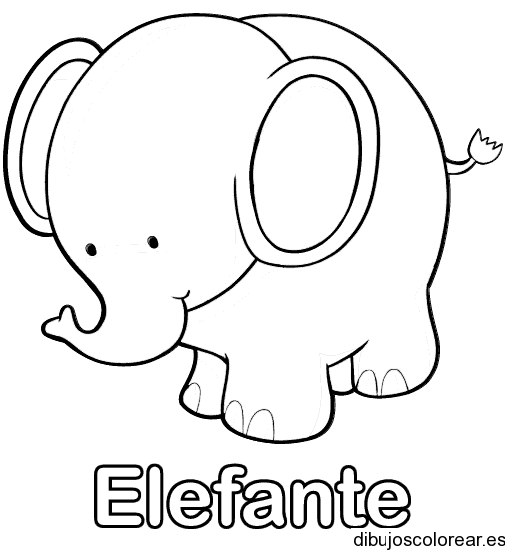 Dibujo De Un Tierno Elefante Bebe
