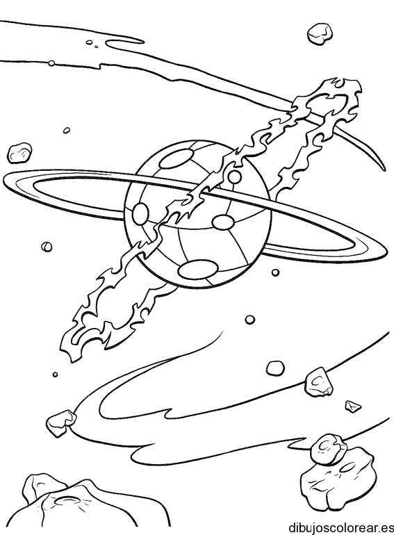Dibujo de meteoritos