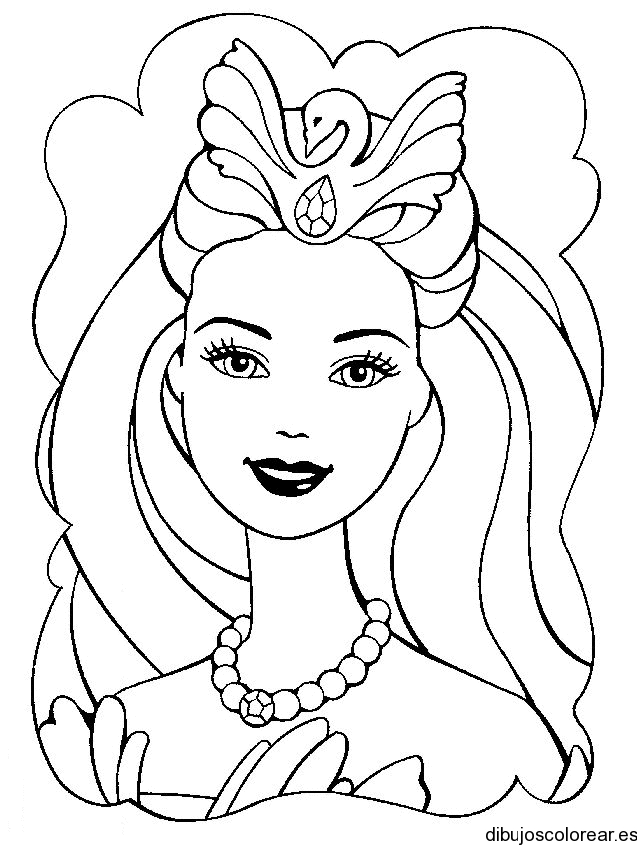 Dibujo del rostro de una princesa