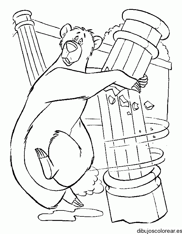 Dibujo de un oso asustado