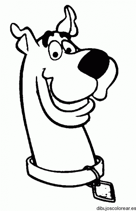 Dibujo del rostro de Scooby Doo