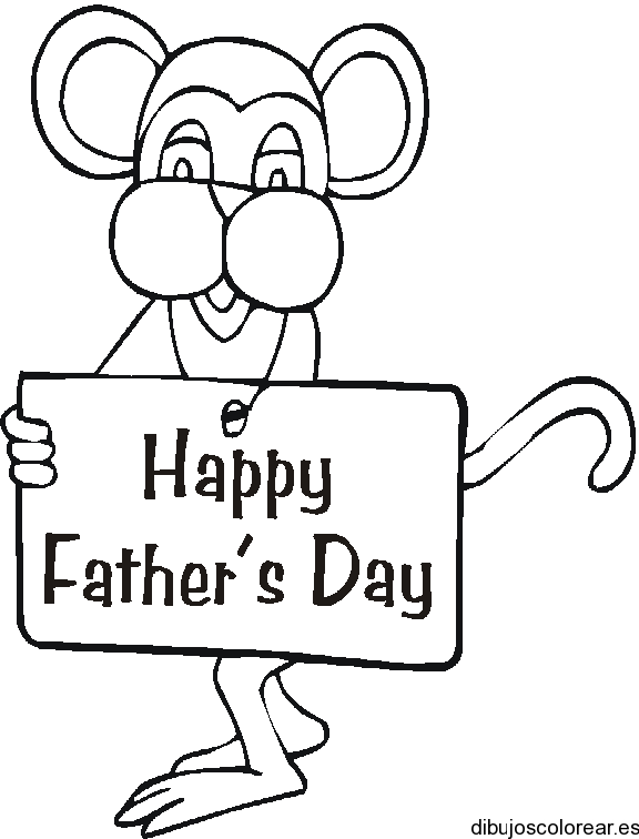 Dibujo del Día del Padre con un ratón