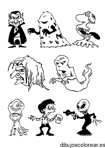 Dibujo de monstruos de Halloween