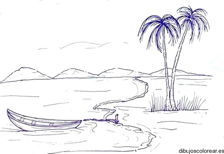 Dibujo de un playa