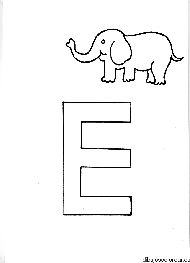 Dibujo de la letra E