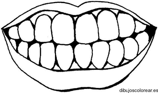 Dibujo de una sonrisa con dientes