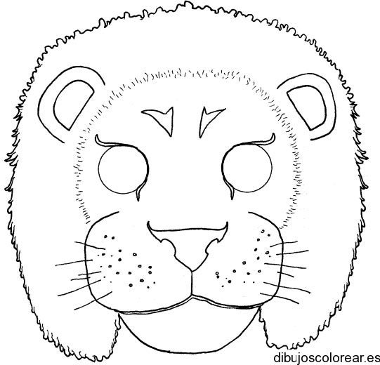  Dibujo de una máscara de león