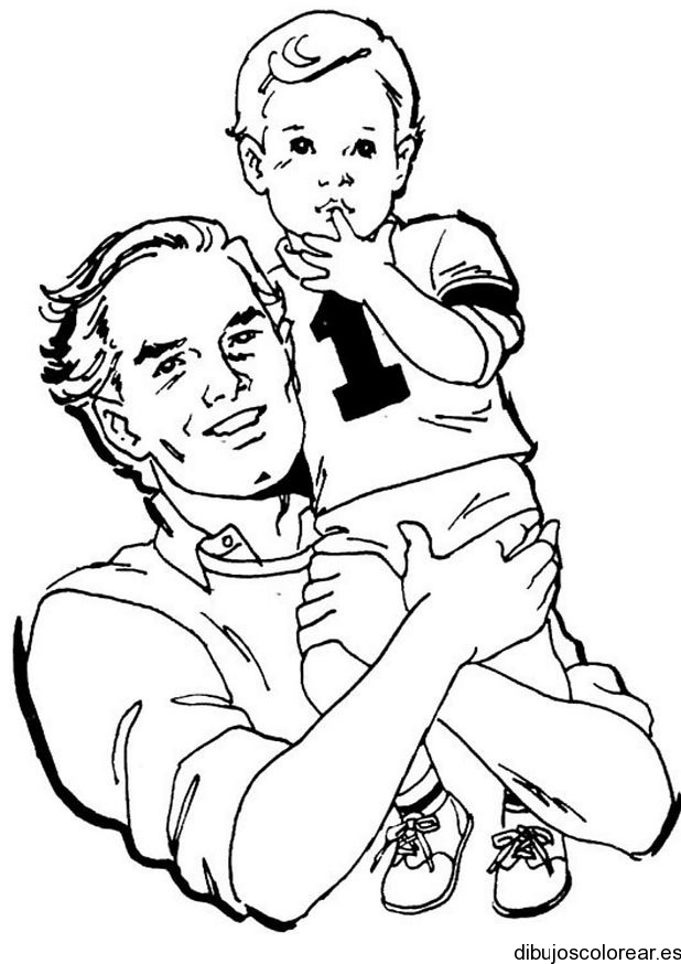 Dibujo de un padre y su hijo