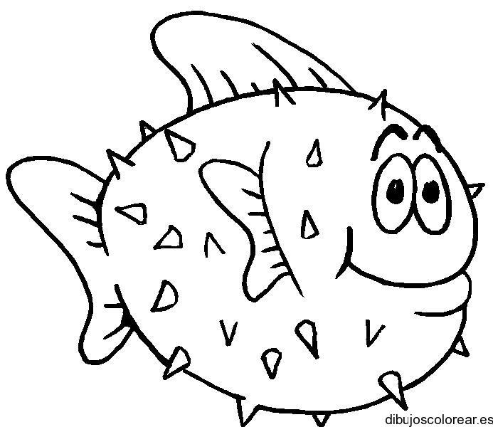 Dibujo de un pez globo