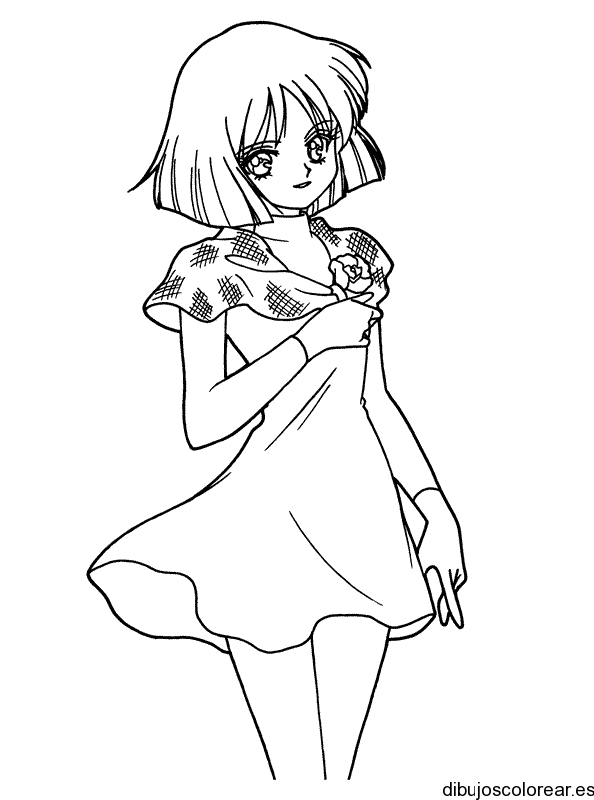 girl 20 from anime coloring page