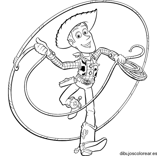 Dibujo de Woody con un lazo